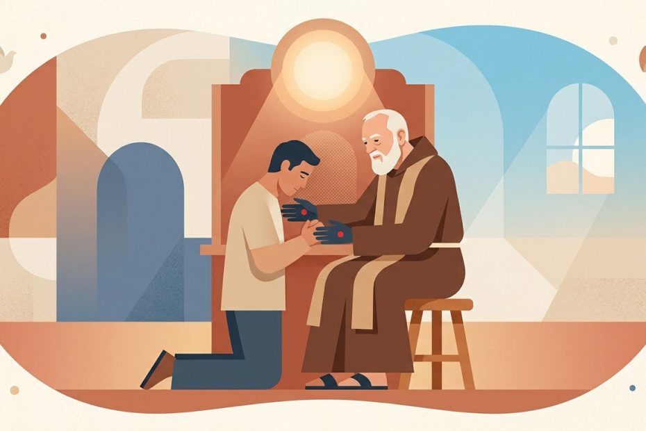 Pater Pio - Illustration prière catholique